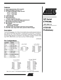 Datasheet AT25128N1-10SC-1.8 manufacturer ATMEL